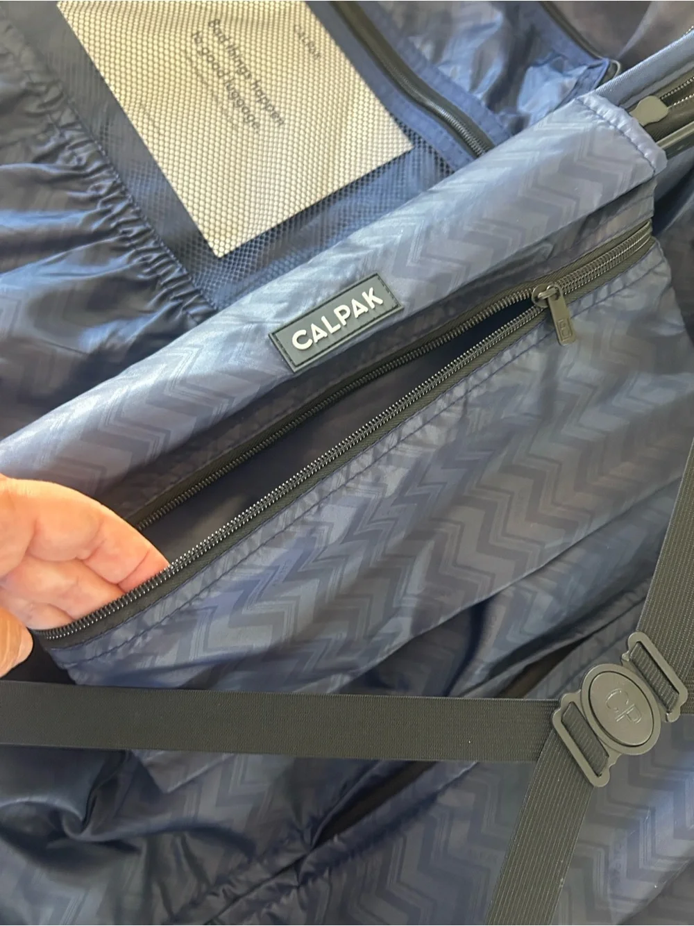 Calpak Men's Hardshell Carry-On in Blue storm